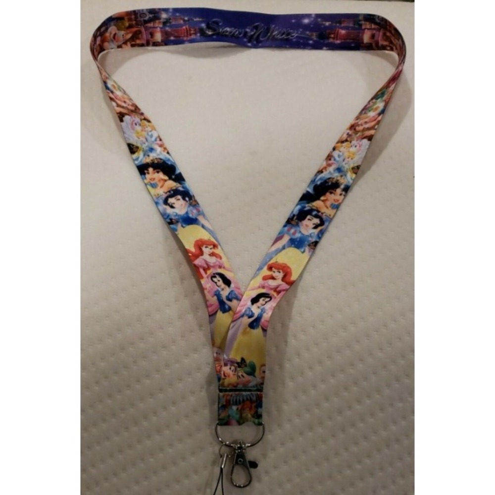 Disney PRINCESSES SNOW JASMINE ARIEL Pin Trading‎ Neck lanyard ID keys NEW 010